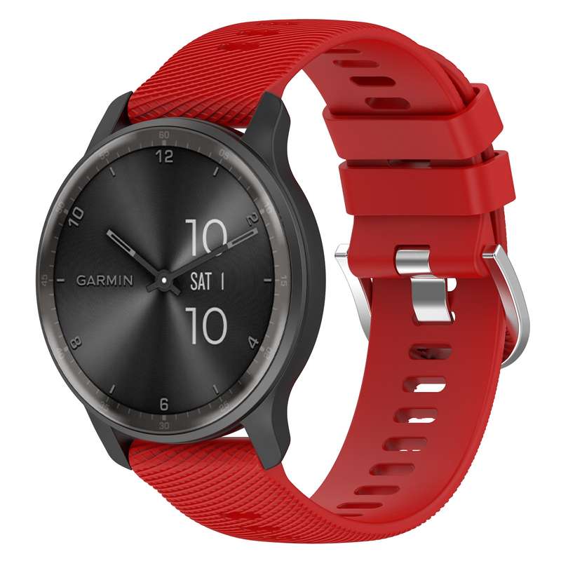For Garmin Forerunner 55 20mm Cross Textured Solid Color Silicone Watch Band(Black)