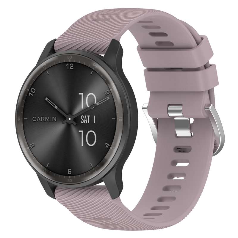 For Garmin Forerunner 55 20mm Cross Textured Solid Color Silicone Watch Band(Black)