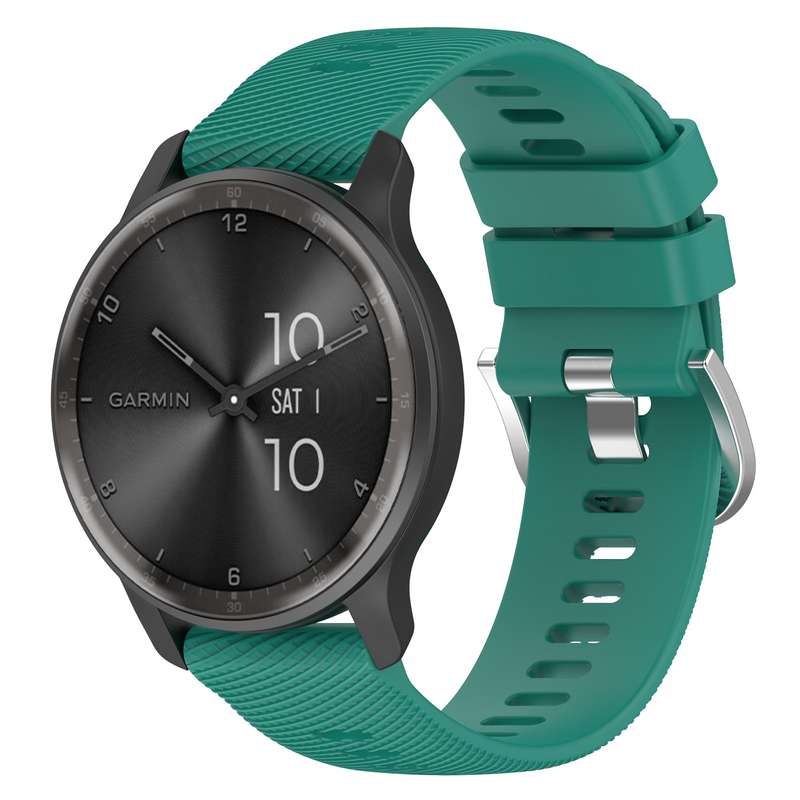 For Garmin Forerunner 55 20mm Cross Textured Solid Color Silicone Watch Band(Black)