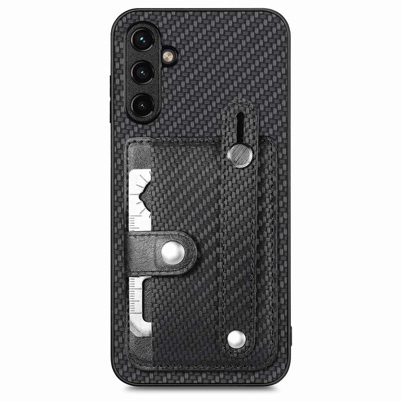 For Samsung Galaxy A34 5G Wristband Kickstand Card Wallet Back Cover Phone Case with Tool Knife(Gree