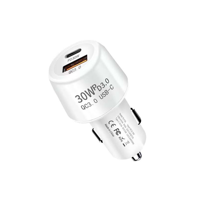 P29 48W PD30W + QC3.0 18W USB Dual Port Car Charger(White)