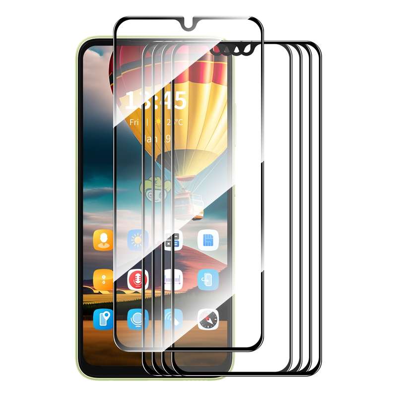 For Xiaomi Redmi 13R 5G 5pcs ENKAY Hat-Prince Full Glue High Aluminum-silicon Tempered Glass Fi