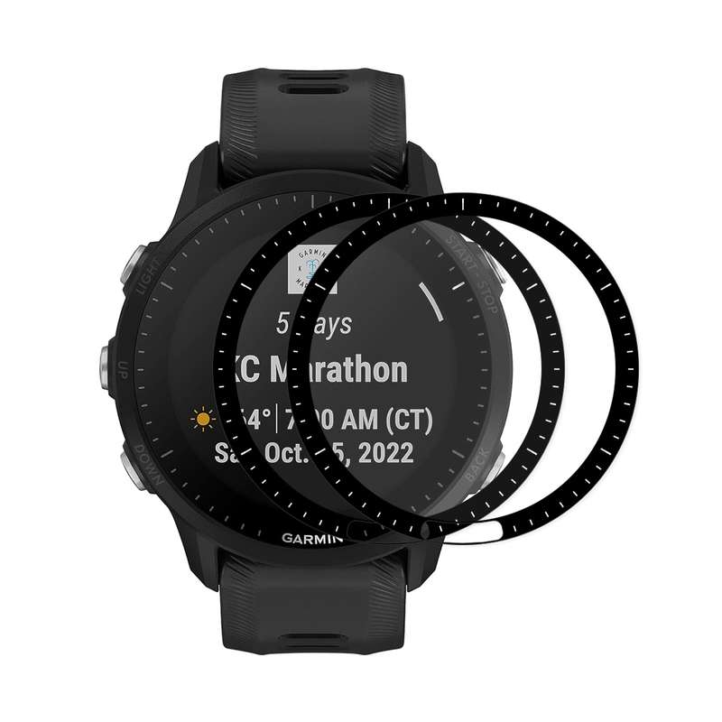 For Garmin Forerunner 955 / 955 Solar 2pcs ENKAY 3D Full Coverage Soft PC Edge + PMMA HD Screen
