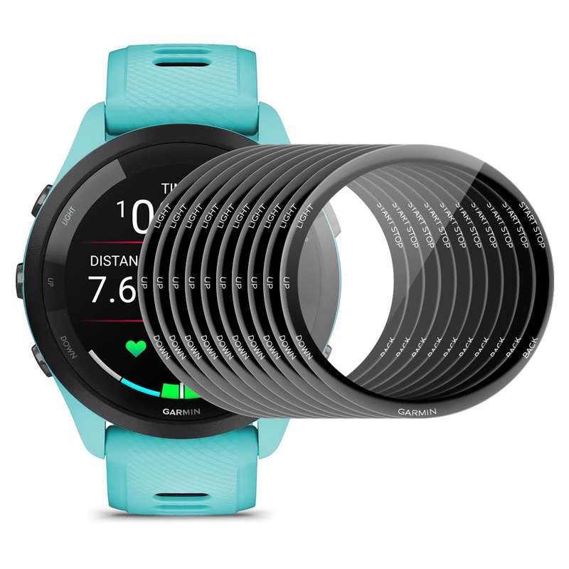 For Garmin Forerunner 265 10pcs ENKAY 3D Full Coverage Soft PC Edge + PMMA HD Screen Protector