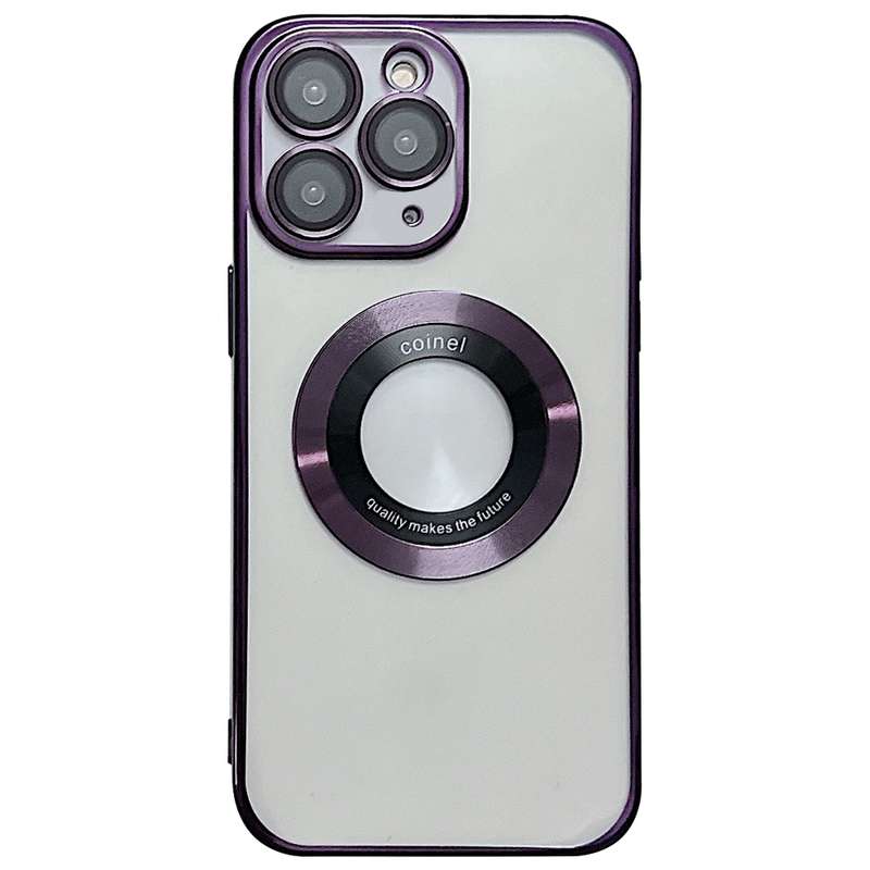 For iPhone 11 Pro Max Electroplating Magsafe TPU Phone Case(Black)