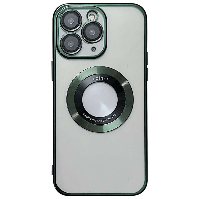 For iPhone 11 Pro Max Electroplating Magsafe TPU Phone Case(Black)