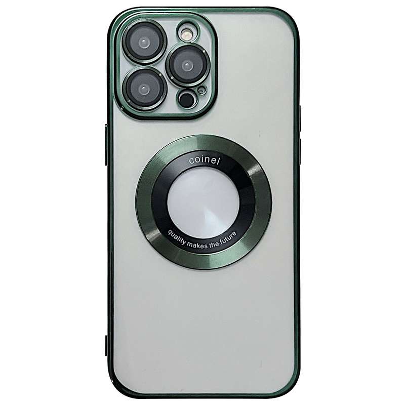 For iPhone 15 Pro Max Electroplating Magsafe TPU Phone Case(Black)