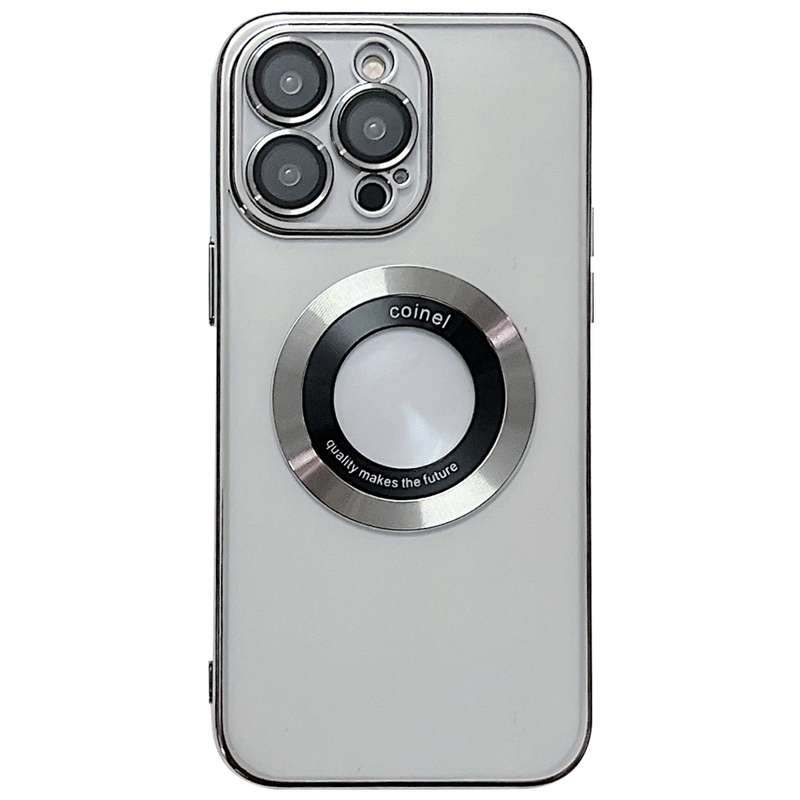 For iPhone 15 Pro Max Electroplating Magsafe TPU Phone Case(Black)