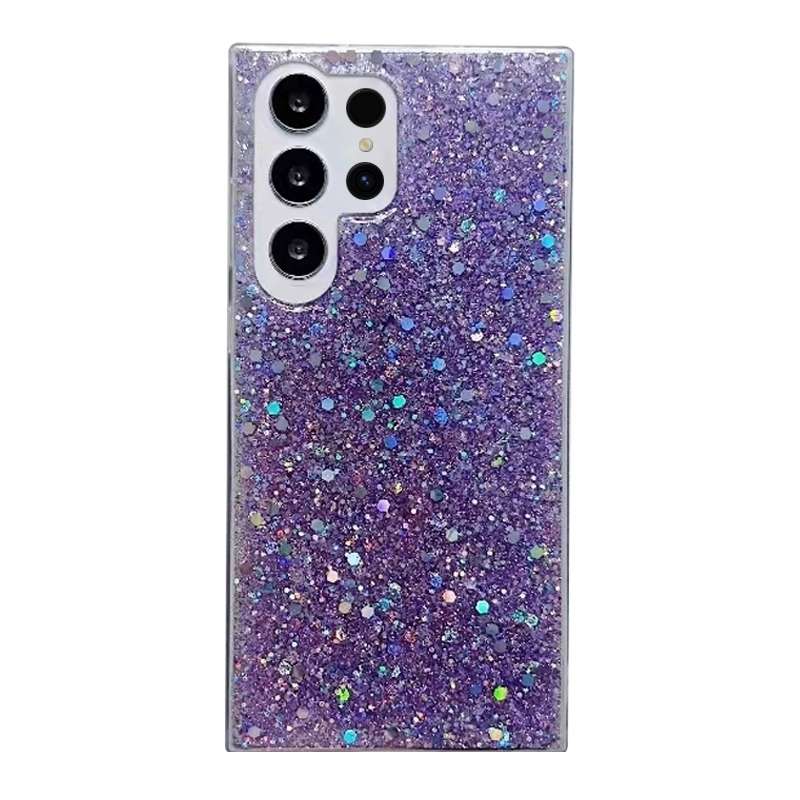 For Samsung Galaxy S24 Ultra 5G Glitter Sequins Epoxy TPU Phone Case(Red)