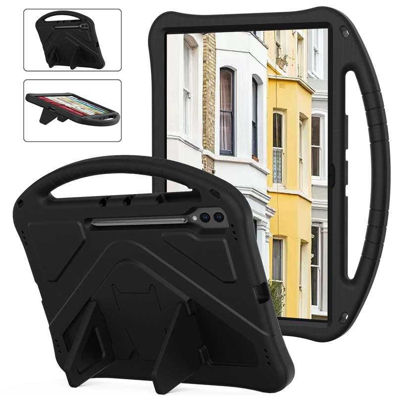 For Samsung Galaxy Tab S9 Ultra EVA Shockproof Tablet Case with Holder(Green)
