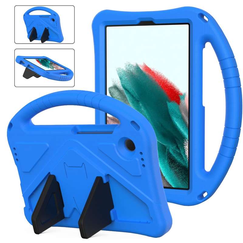 For Samsung Galaxy Tab A9 8.0 2023 EVA Shockproof Tablet Case with Holder(Blue)