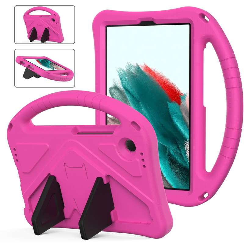 For Samsung Galaxy Tab A9 8.0 2023 EVA Shockproof Tablet Case with Holder(Blue)