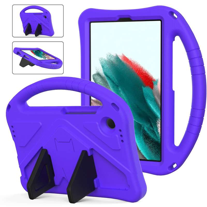 For Samsung Galaxy Tab A9 8.0 2023 EVA Shockproof Tablet Case with Holder(Blue)