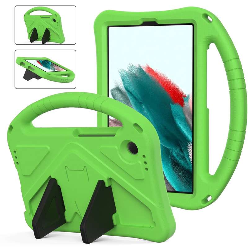 For Samsung Galaxy Tab A9 8.0 2023 EVA Shockproof Tablet Case with Holder(Blue)
