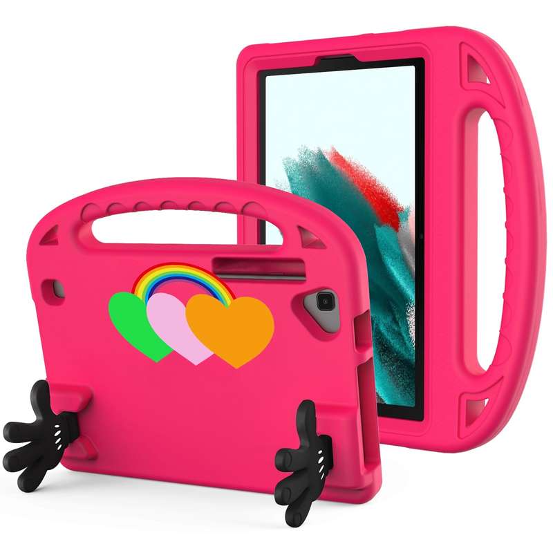 For Samsung Galaxy Tab A9 Love Small Palm Holder EVA Tablet Case(Black)