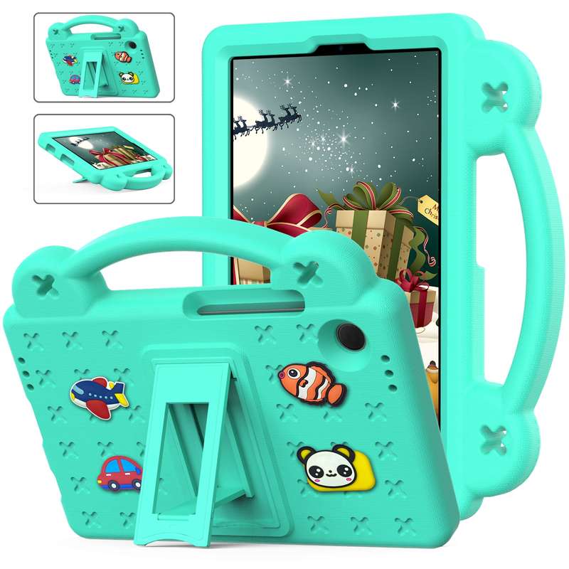 For Samsung Galaxy Tab A9 Handle Kickstand Children EVA Shockproof Tablet Case(Pink)