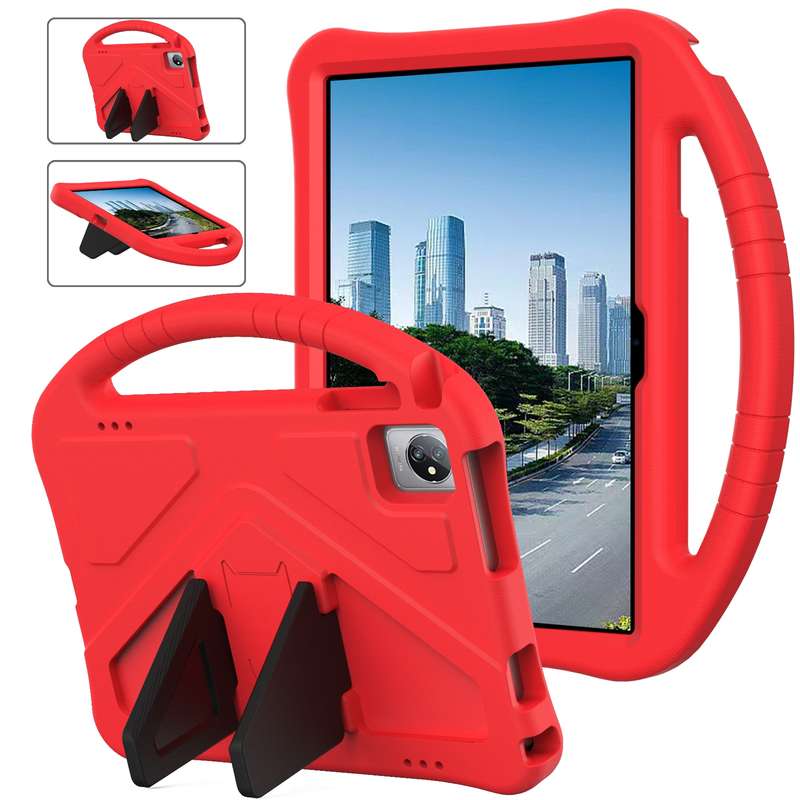 For Blackview Tab 70 WiFi 2023 EVA Shockproof Tablet Case with Holder(Rose Red)