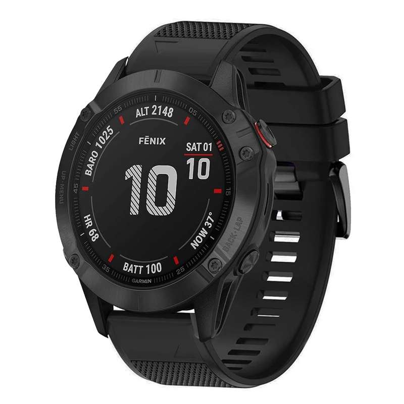 For Garmin Fenix 6 Sapphire Quick Release 22mm Silicone Watch Band(Midnight Blue)