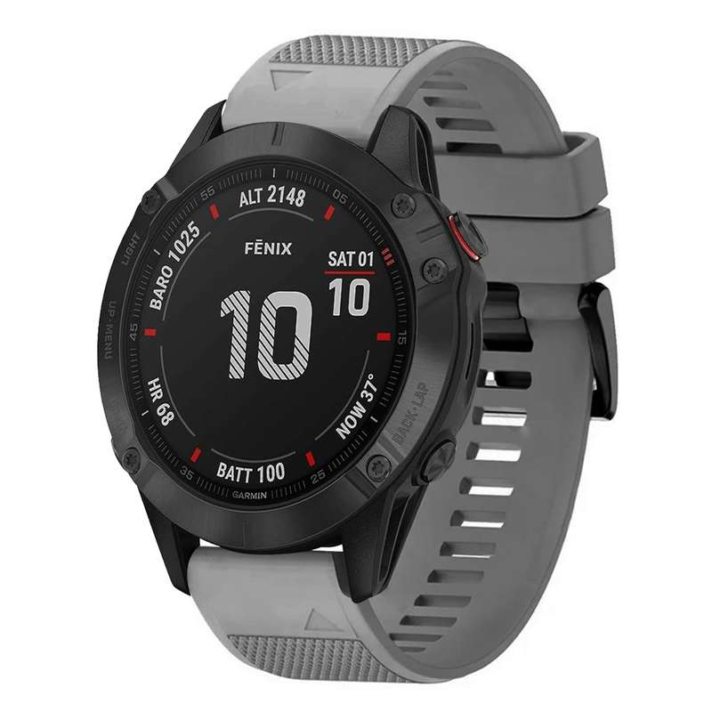 For Garmin Fenix 6 Sapphire Quick Release 22mm Silicone Watch Band(Midnight Blue)