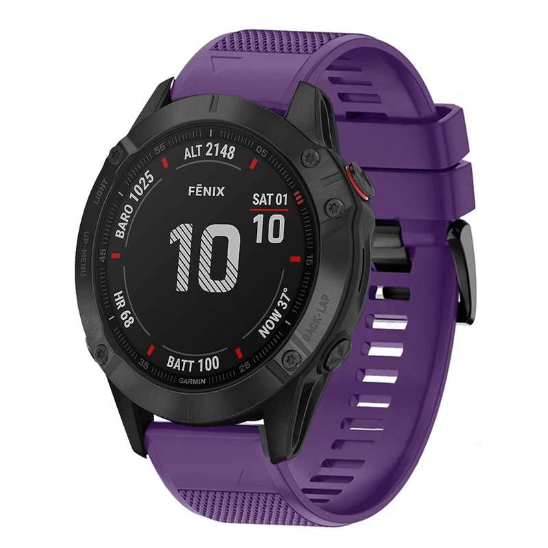 For Garmin Fenix 6 Sapphire Quick Release 22mm Silicone Watch Band(Midnight Blue)