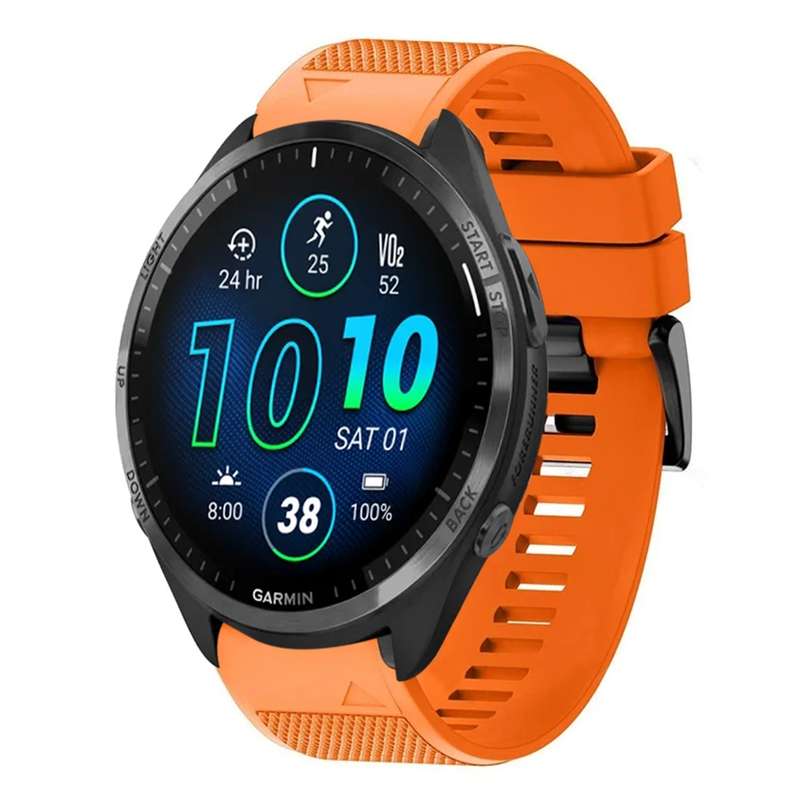 For Garmin Forerunner 965 Quick Release 22mm Silicone Watch Band(Midnight Blue)