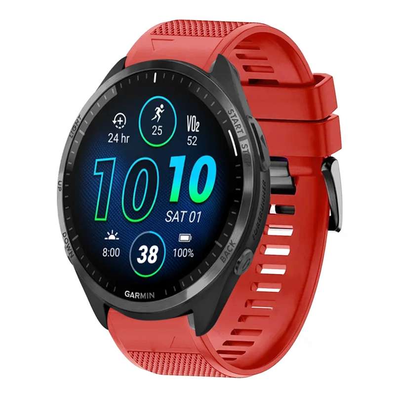 For Garmin Forerunner 965 Quick Release 22mm Silicone Watch Band(Midnight Blue)