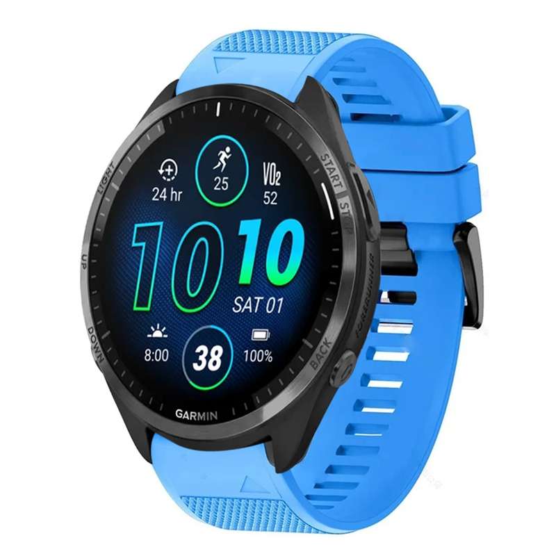 For Garmin Forerunner 965 Quick Release 22mm Silicone Watch Band(Midnight Blue)