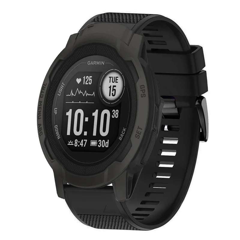For Garmin Instinct 2 Quick Release 22mm Silicone Watch Band(Grey)