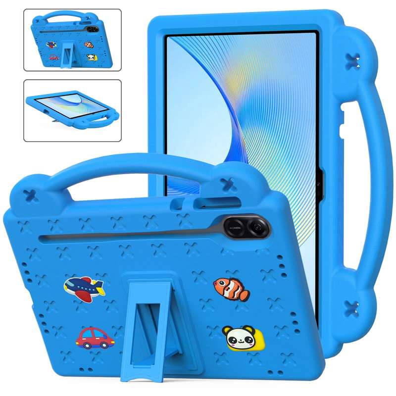 For Honor Pad X9 / X9 2024 Handle Kickstand Children EVA Shockproof Tablet Case(Yellow)