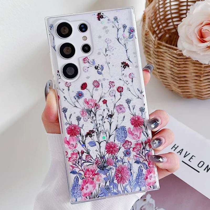 For Samsung Galaxy S24 Ultra 5G Spring Garden Epoxy TPU Phone Case(F01 Love of Butterfly)