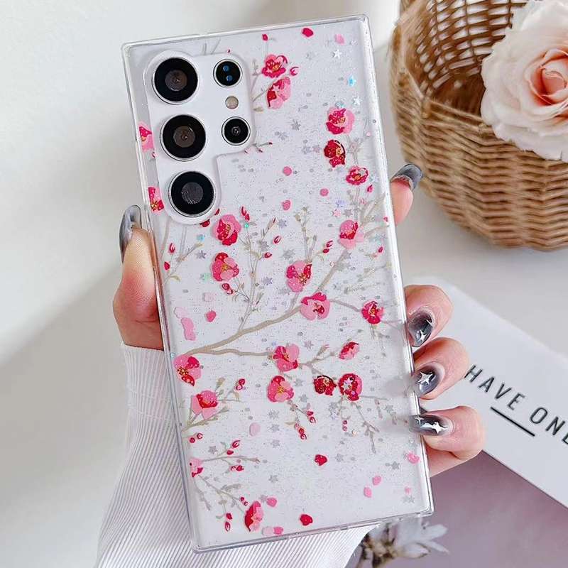 For Samsung Galaxy S24 Ultra 5G Spring Garden Epoxy TPU Phone Case(F01 Love of Butterfly)