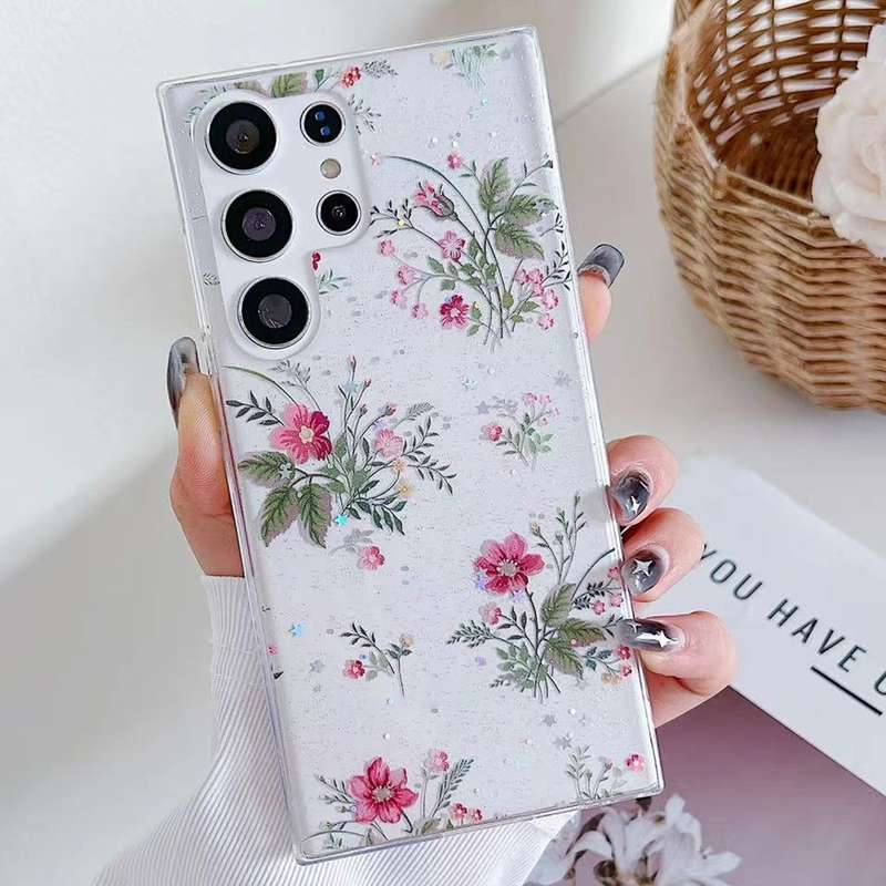 For Samsung Galaxy S24 Ultra 5G Spring Garden Epoxy TPU Phone Case(F01 Love of Butterfly)