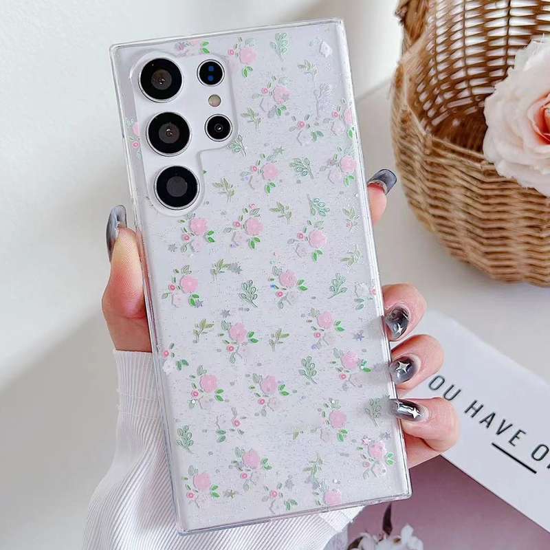 For Samsung Galaxy S24 Ultra 5G Spring Garden Epoxy TPU Phone Case(F01 Love of Butterfly)