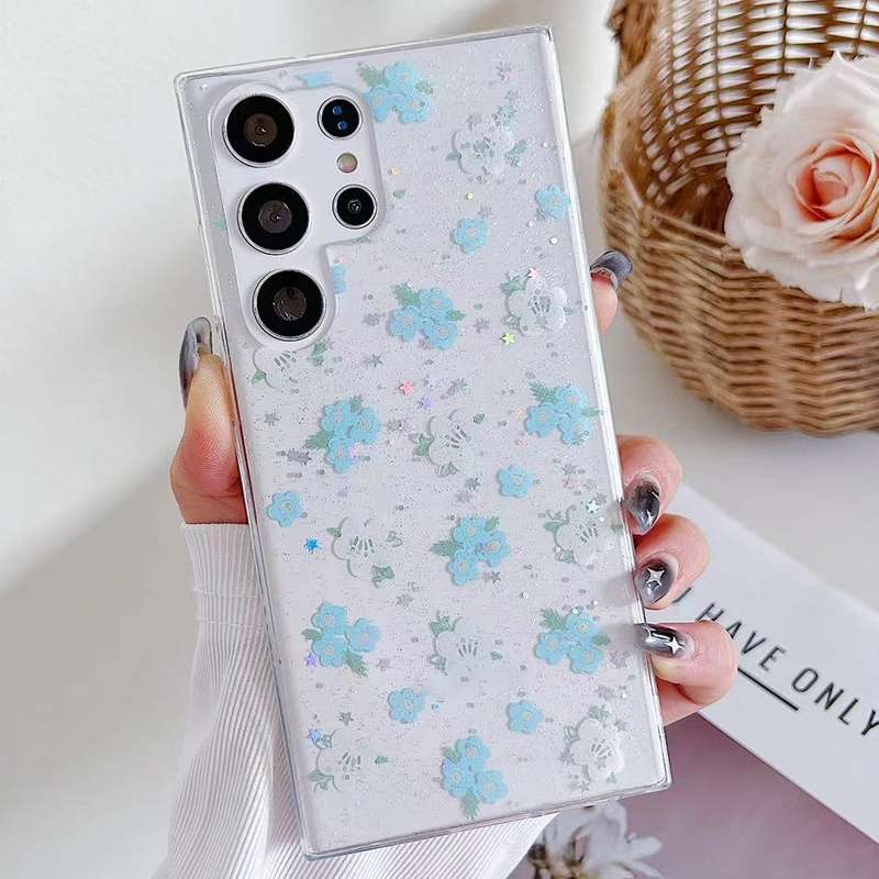 For Samsung Galaxy S24 Ultra 5G Spring Garden Epoxy TPU Phone Case(F01 Love of Butterfly)