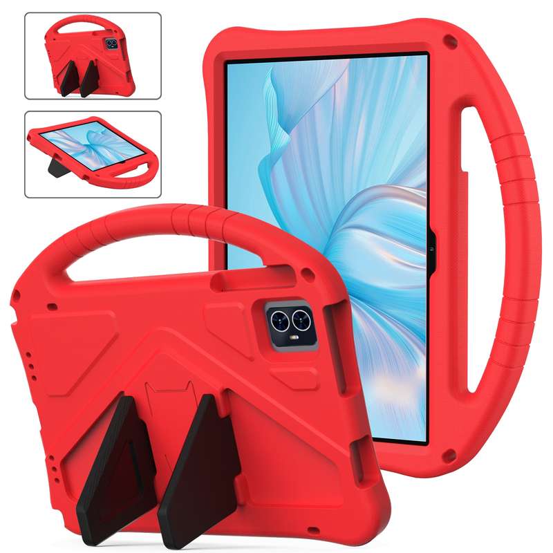For Blackview Tab 80 10.1 2023 EVA Shockproof Tablet Case with Holder(Rose Red)