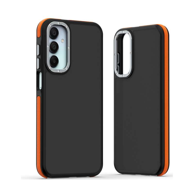 For Samsung Galaxy A35 5G Dual-Color Shockproof TPU Phone Case(Orange)