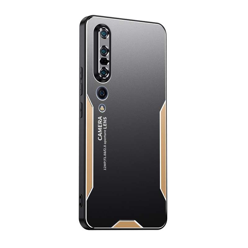 For Xiaomi Mi 10 Pro Blade Series TPU Hybrid Metal Phone Case(Gold)