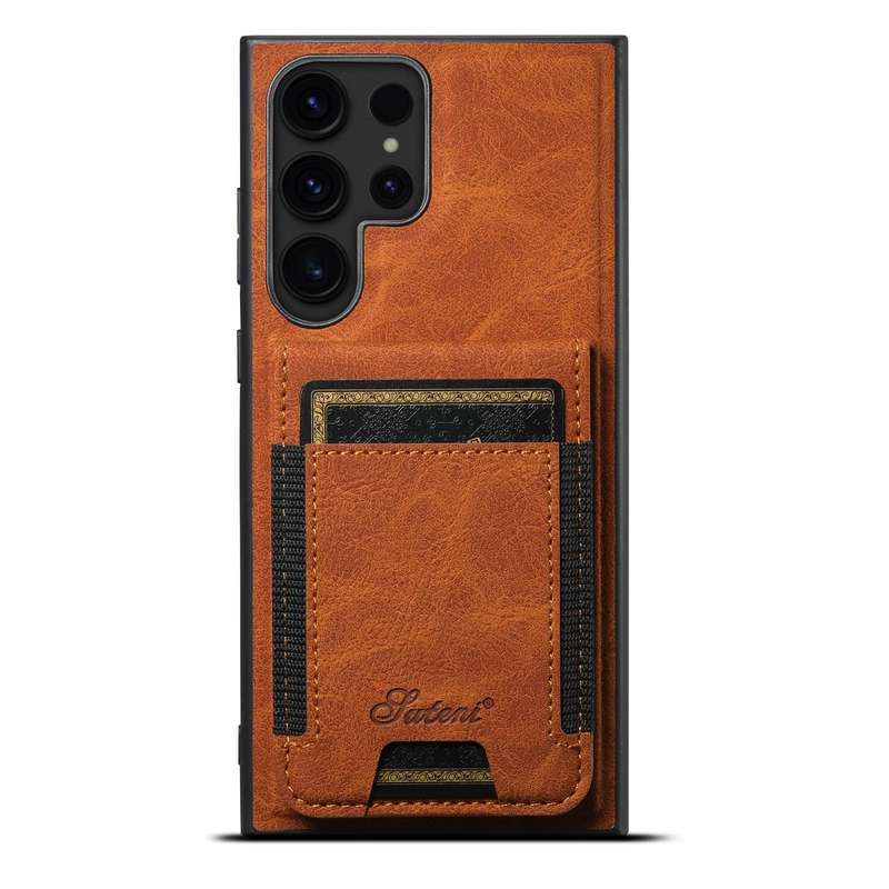For Samsung Galaxy S23 Ultra 5G Suteni H17 Litchi Texture Leather Detachable Wallet Phone Case(