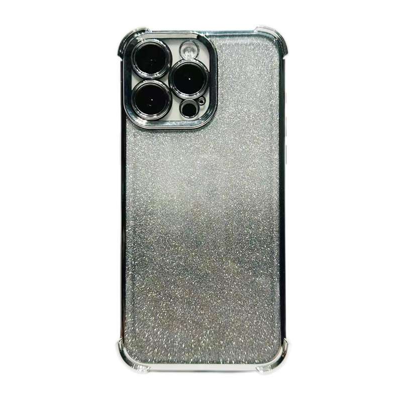 For iPhone 13 Pro Electrpolated Glitter Four-corner Shockproof Space TPU Phone Case(Gradient Si