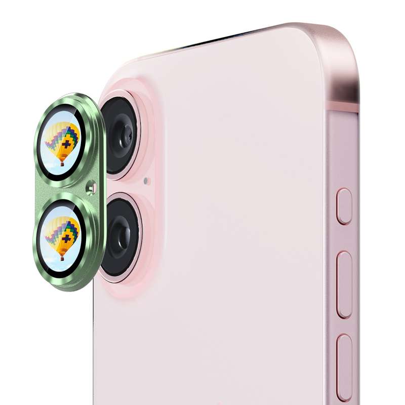 For iPhone 16 / 16 Plus ENKAY Anti-reflection Camera Lens Aluminium Alloy Tempered Glass Film(G