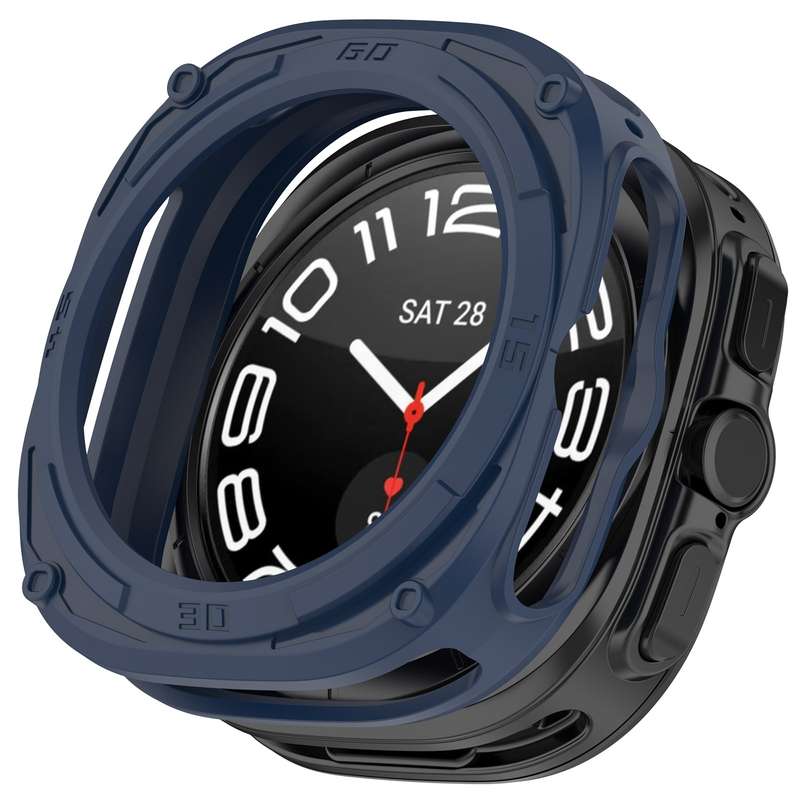 For Samsung Galaxy Watch 7 Ultra 47mm Armored TPU Watch Protective Case(Blue)