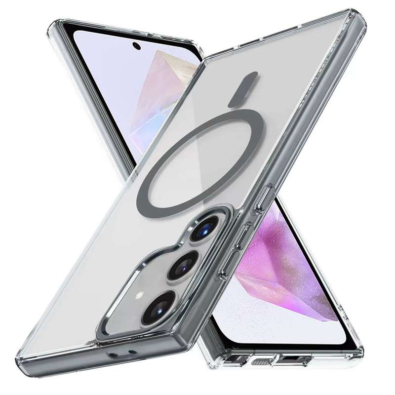 For Samsung Galaxy A35 5G Ice Color Magnetic Series TPU Hybrid Acrylic Magsafe Phone Case(Gray)