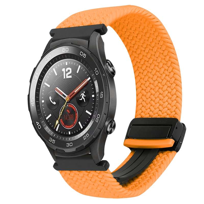 For Huawei Watch 2 20mm Magnetic Buckle Braided Watch Band(Orange)