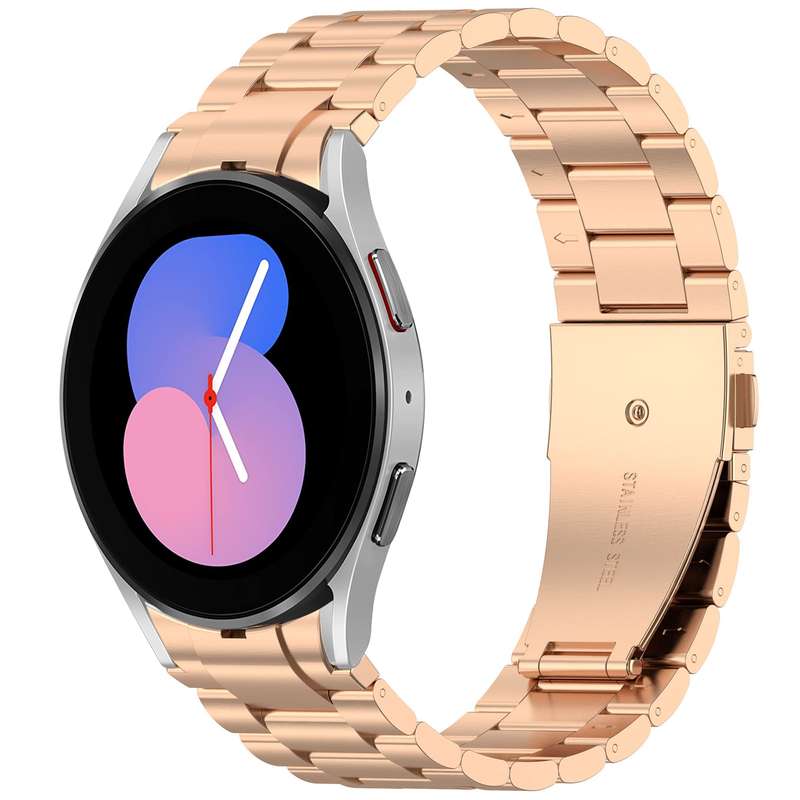 For Samsung Galaxy Watch 5 40 / 44mm Three Beads Button Quick Release Metal Watch Band(Black)