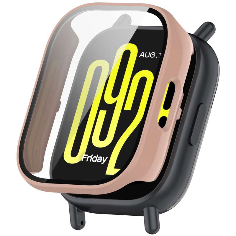 For Redmi Watch 5 Active Tempered Film Integrated PC Watch Protective Case(Black)