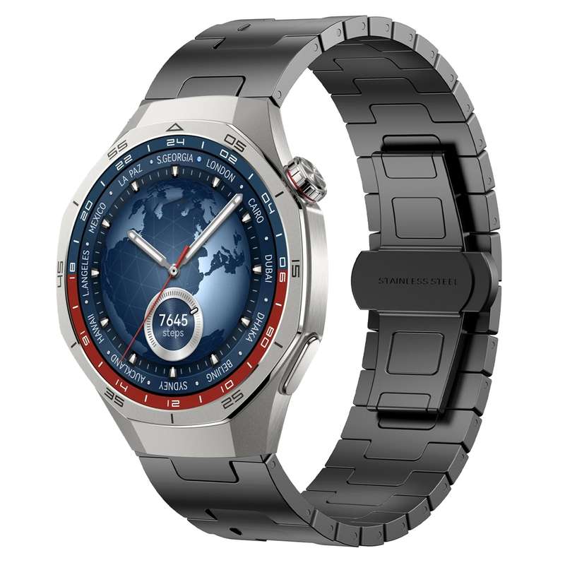 For Huawei watch GT5 Pro 46mm Titanium Alloy 22mm Metal Watch Band(Black)
