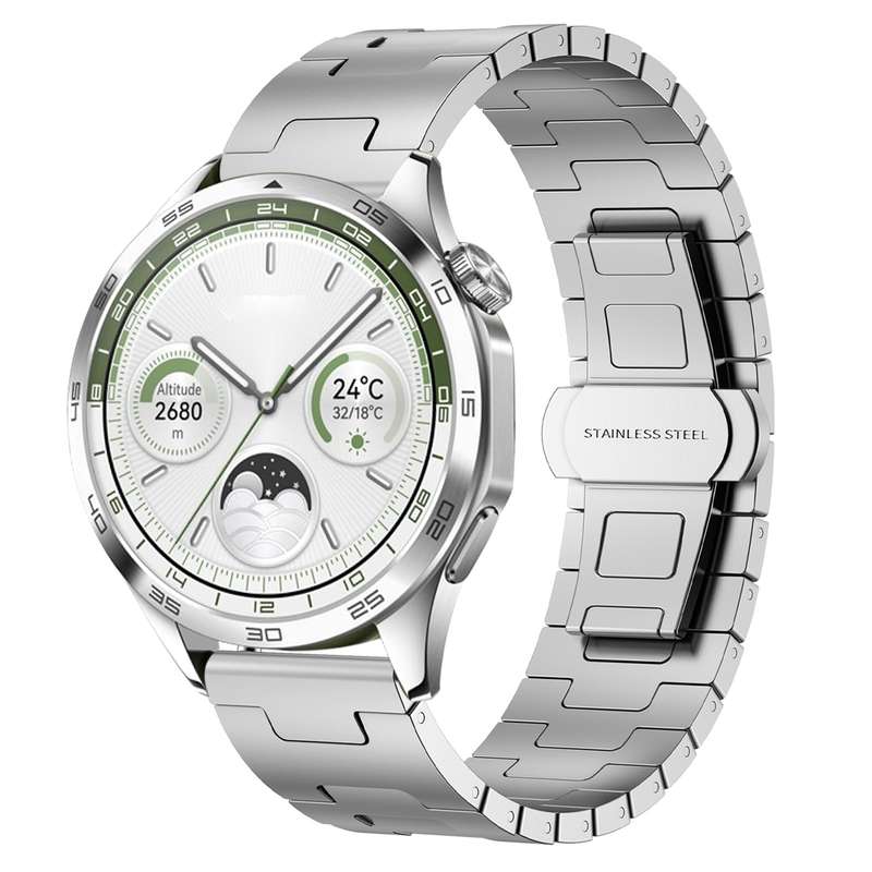 For Huawei watch GT5 46mm Titanium Alloy 22mm Metal Watch Band(Black)
