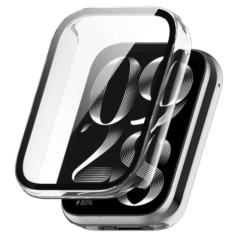 For Xiaomi Smart Band 9 Pro Tempered Film Integrated PC Watch Protective Case(Black)