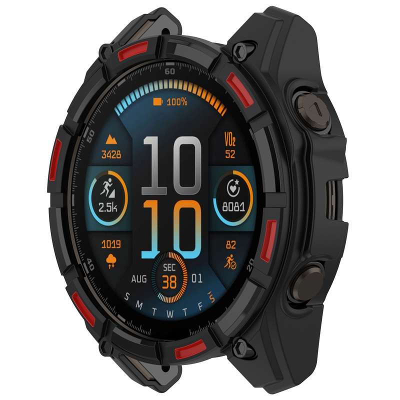 For Garmin Enduro 3 Armour Hollow TPU Half Coverage Watch Protective Case(Orange)