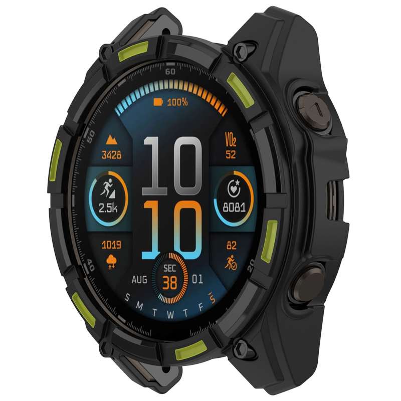 For Garmin Enduro 3 Armour Hollow TPU Half Coverage Watch Protective Case(Orange)